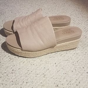 Franco Sarto platform espadrille slides size 8.5